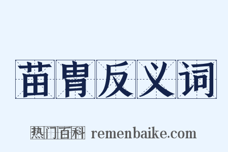 苗胄反义词是什么意思的图片